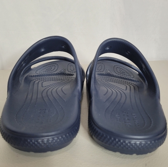 Crocs Classic Two-Strap Sandal Navy Blue Slip-on Shoe - W8 / M6 (Unisex) - Picture 5 of 11